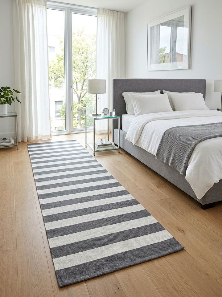 Striped Runner Rug For Bedroom - 30 bedroom runner rugs