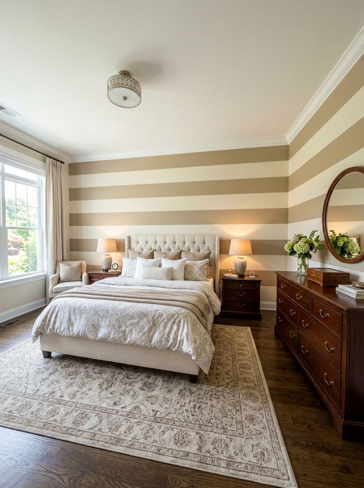 Striped Wall Stencil - 30 bedroom wall stencils