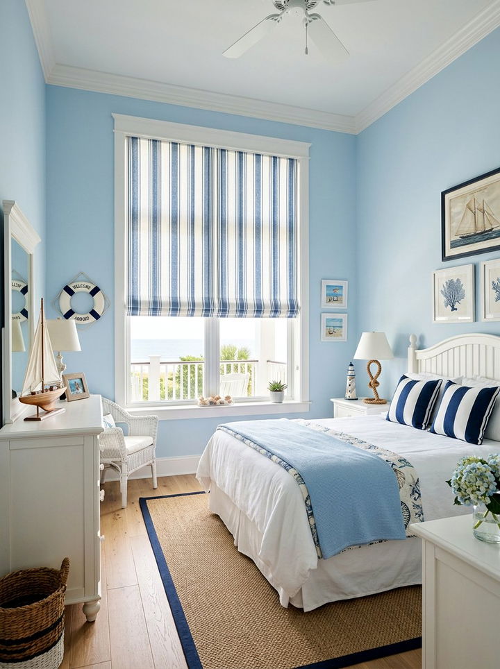 Striped roman shades - 30 bedroom roman shades