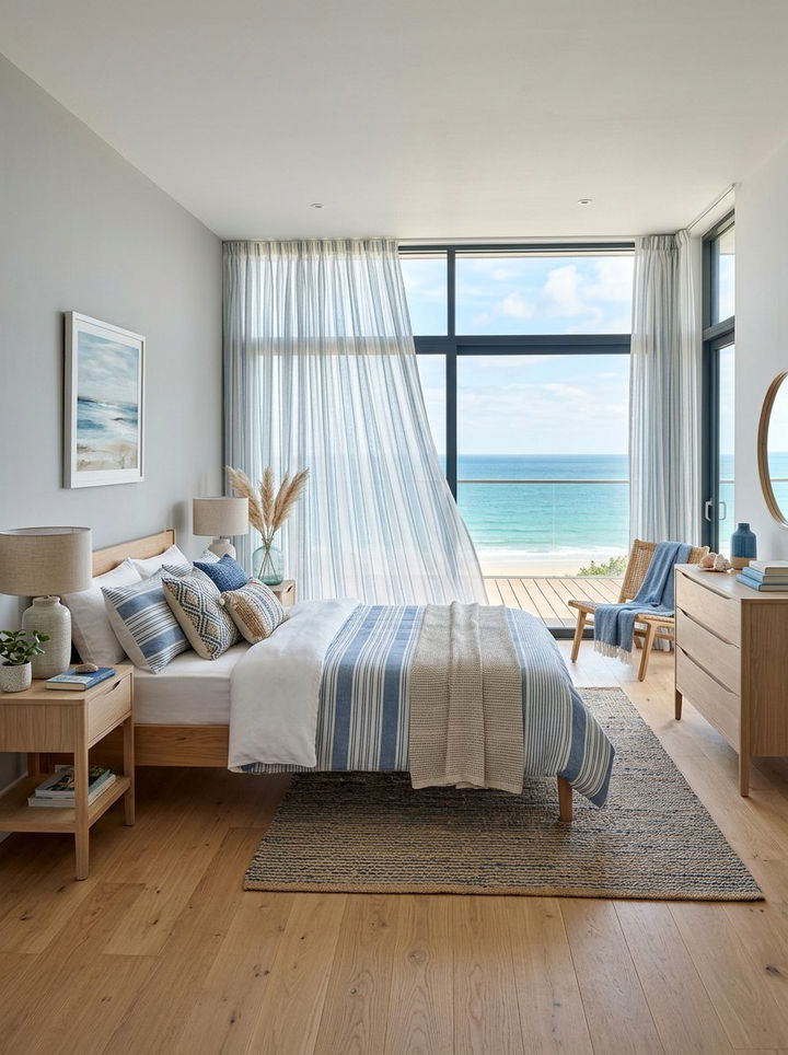 Striped sheer curtains - 30 bedroom sheer curtains