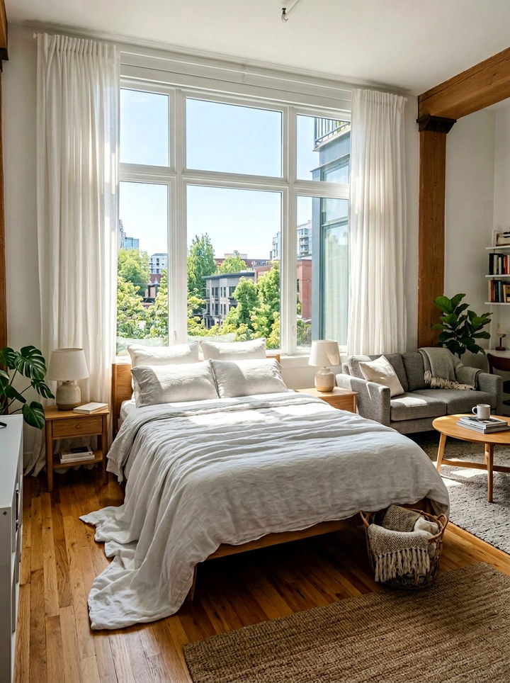 Studio Apartment Bed Near Window - 30 studio apartment bedroom ideas