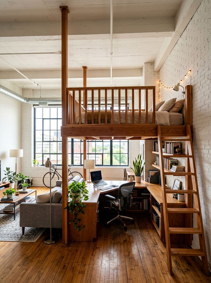 Studio Apartment Loft Bed Layout - 30 studio apartment bedroom ideas