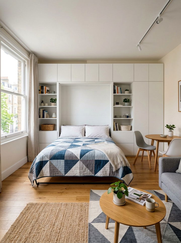 Studio Apartment Murphy Bed Cabinet - 30 studio apartment bedroom ideas