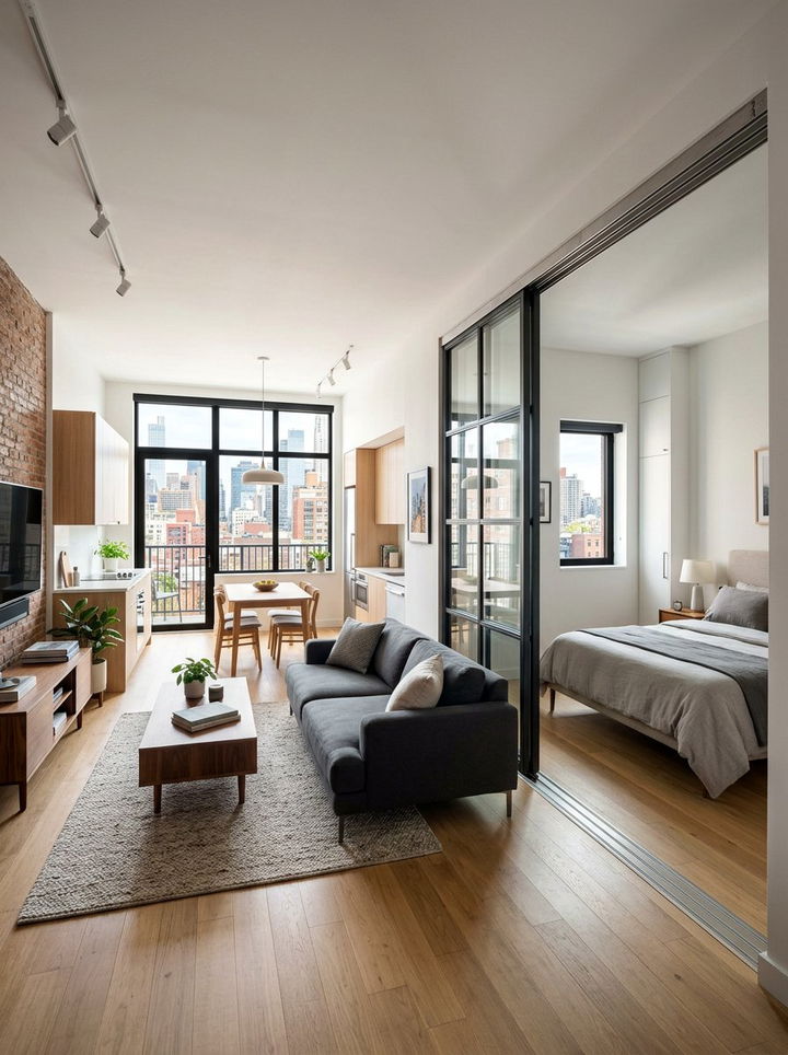 Studio Apartment Pocket Door - 30 bedroom pocket doors