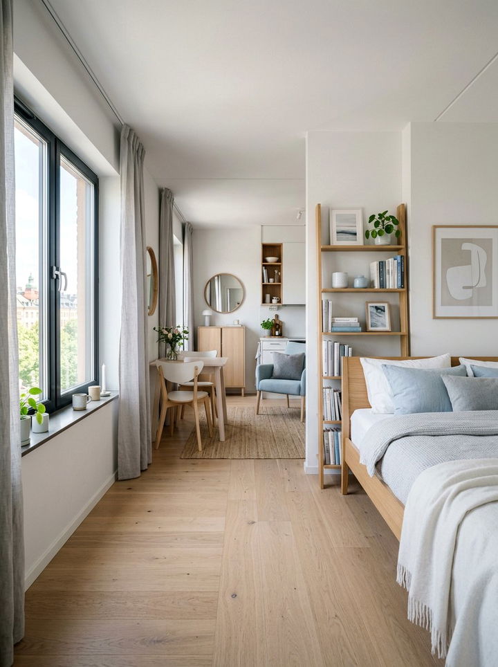 Studio Apartment Scandinavian Studio Layout - 30 studio apartment bedroom ideas