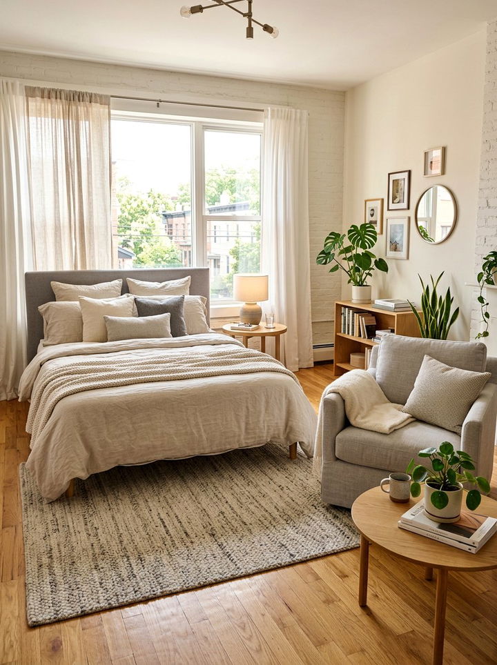 Studio apartment bed layout - 30 apartment bedroom ideas