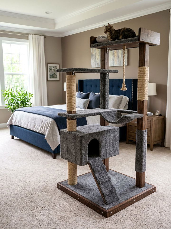 Sturdy Cat Tree - 30 cat tree bedroom ideas