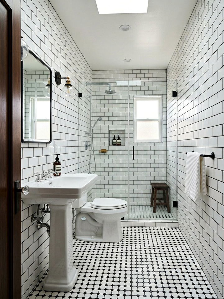 Subway tile bathroom conversion - 30 bedroom to bathroom conversion ideas