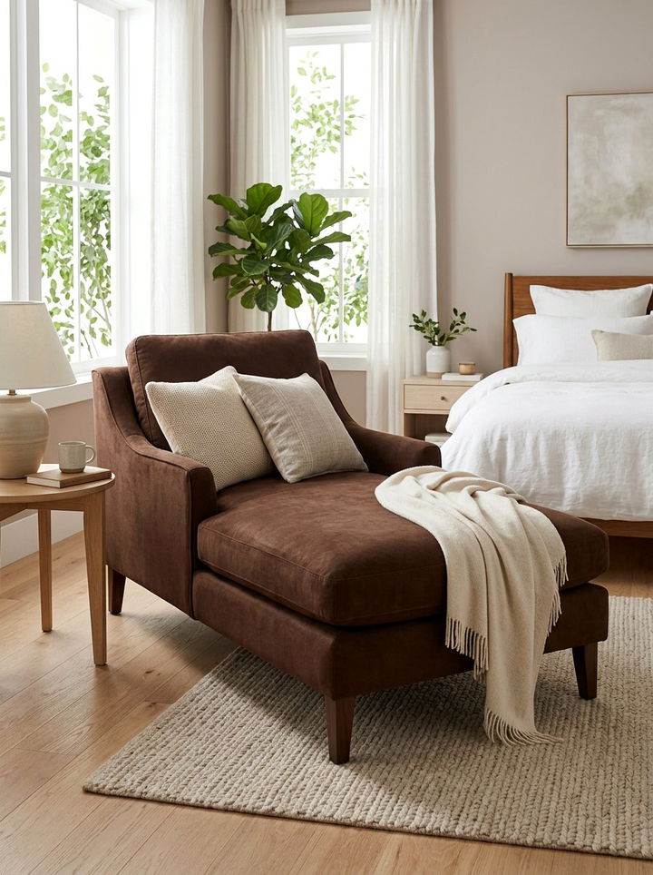 Suede Bedroom Chaise Lounge - 30 bedroom chaise lounges