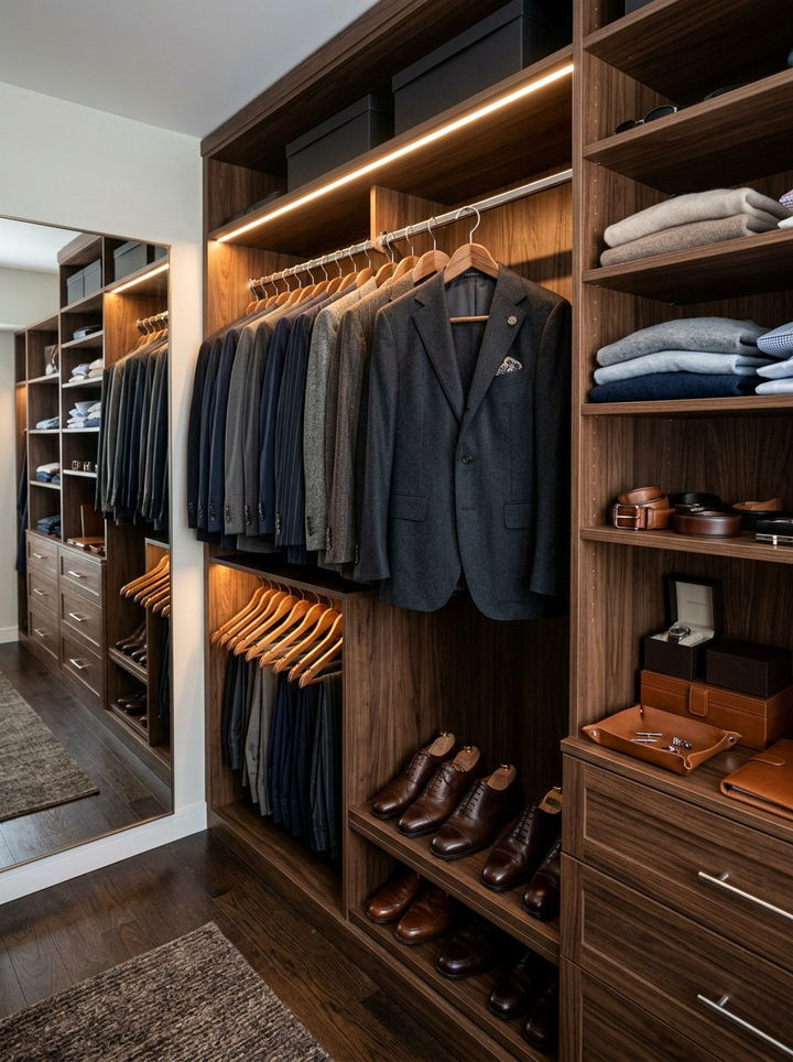 Suit Hanger Storage - 30 bedroom wooden hangers