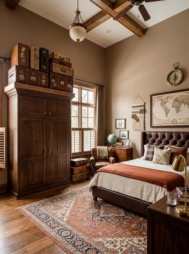 Suitcase Storage - 30 bedroom organization hacks