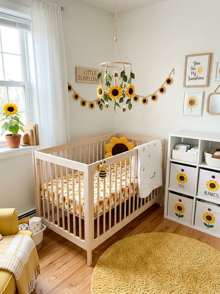 Sunflower Nursery Decor - 30 sunflower bedroom ideas