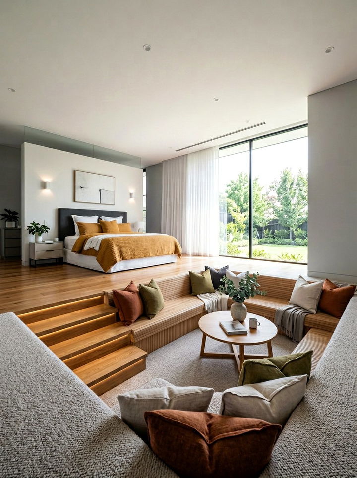 Sunken Sitting Area Master Bedroom - 30 mansion bedroom ideas