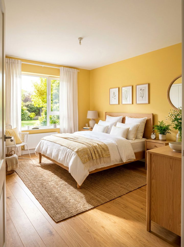 Sunny Yellow Bedroom - 30 yellow bedroom ideas