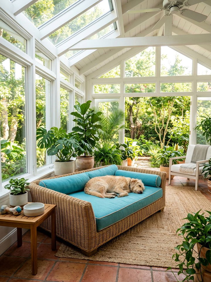 Sunroom Dog Daybed - 30 dog bedroom ideas