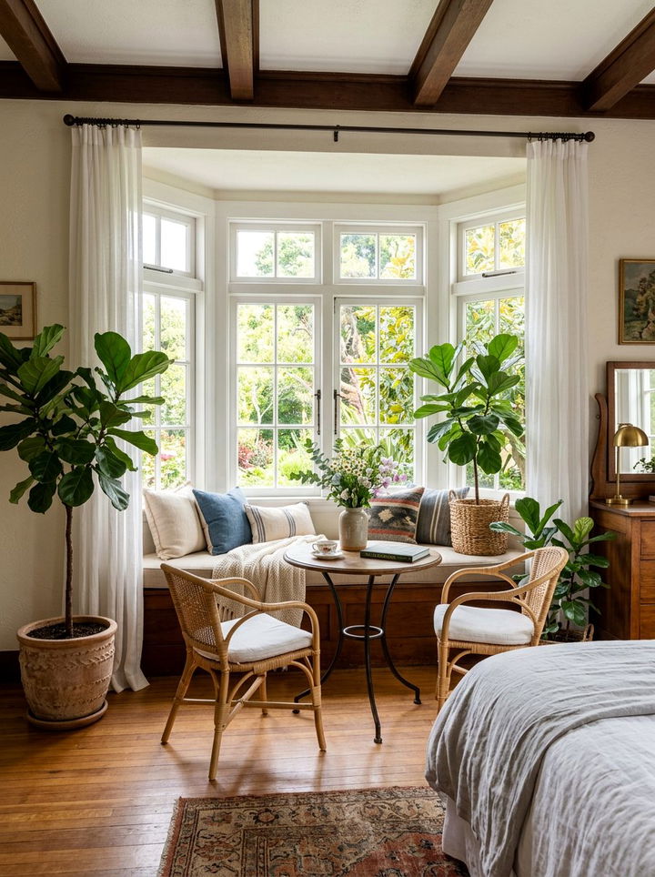 Sunroom Style Bedroom Bay Window - 30 old house bedroom ideas