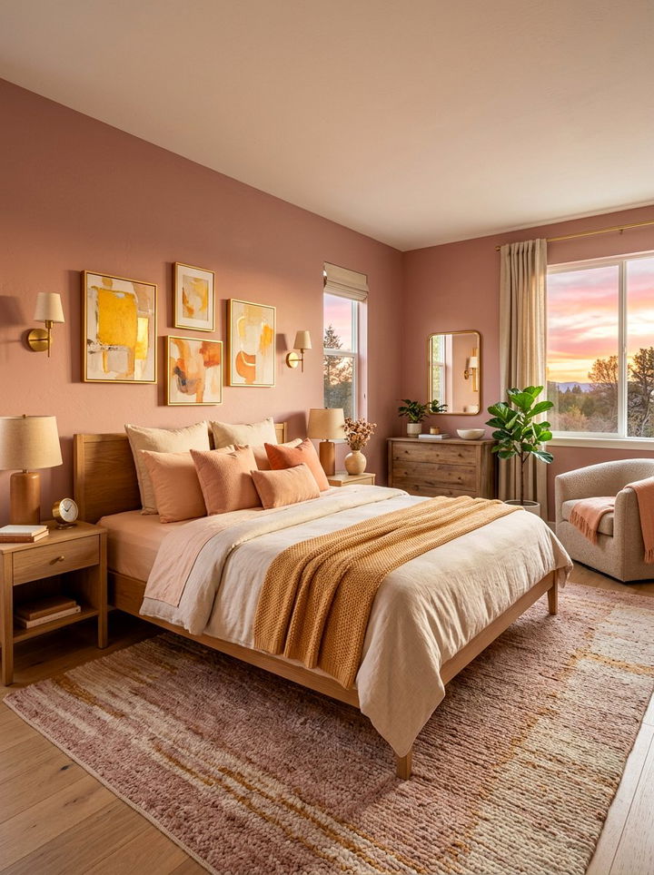 Sunset Color Bedroom - 30 bedroom warm settings