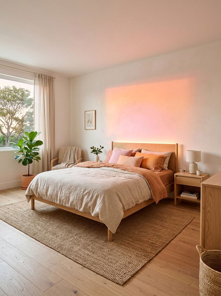 Sunset Neon Color Blend - 30 neon color bedroom ideas