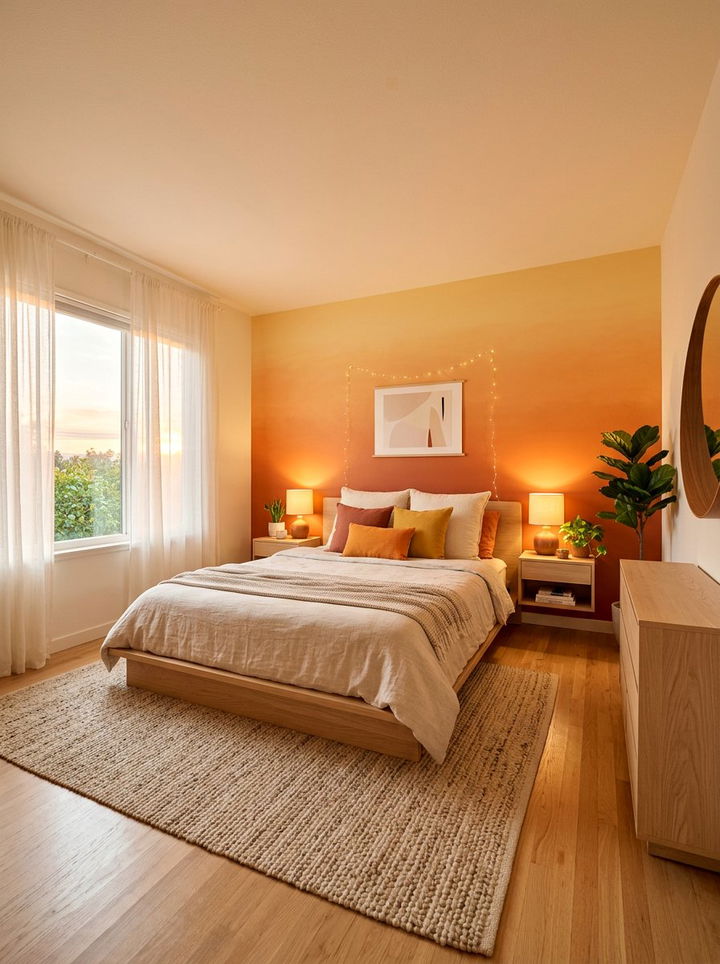 Sunset Ombre Bedroom - 30 ombre bedroom ideas