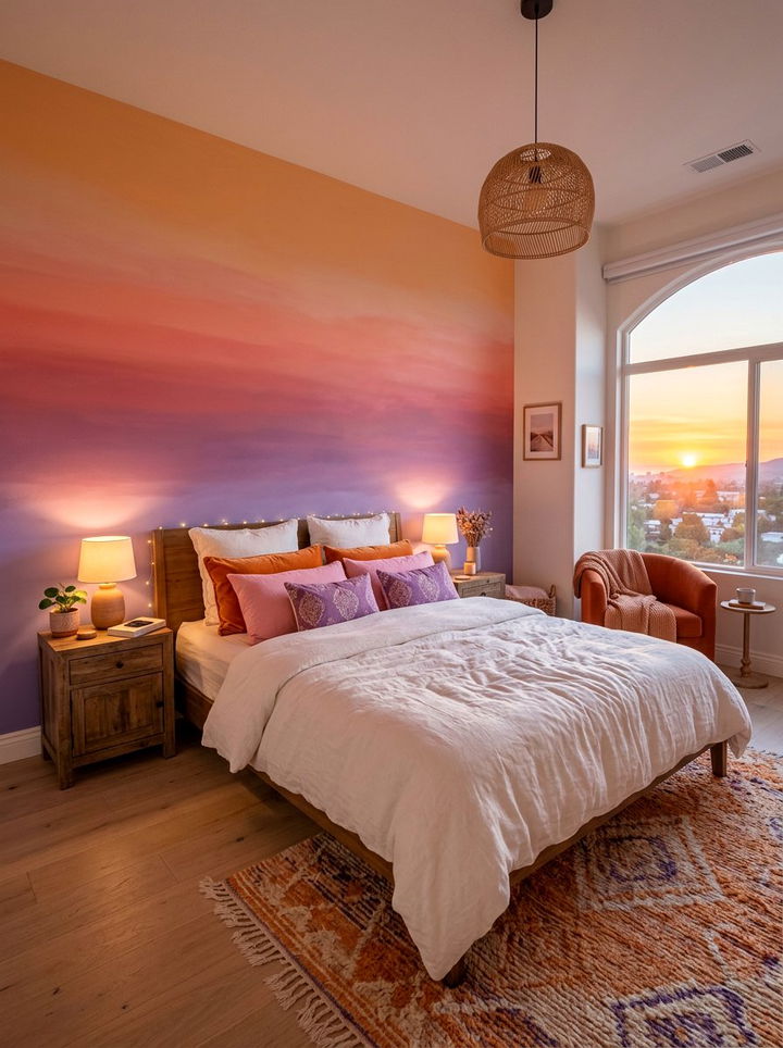 Sunset Orange Bedroom - 30 orange bedroom decor ideas