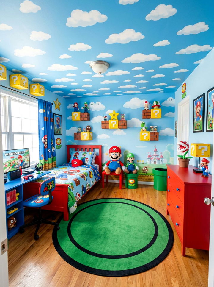 Super Mario Bros Bedroom - 30 geek bedroom ideas