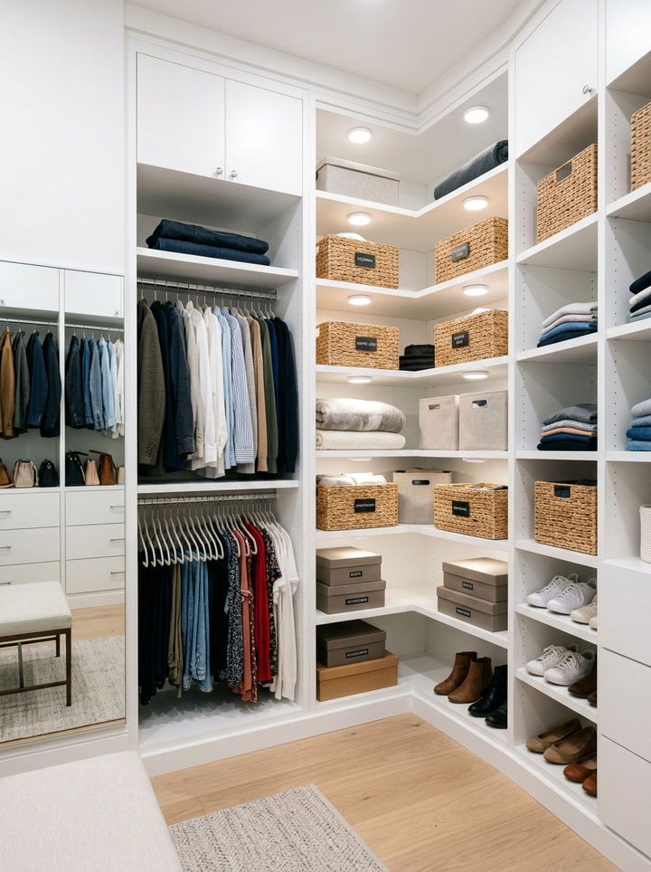 Surface Mount Puck Lights For Dark Corners - 30 bedroom closet lighting ideas