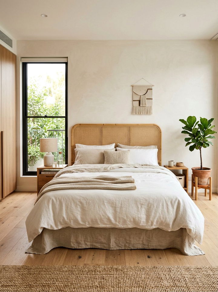 Sustainable Cane Headboard - 30 bedroom cane headboards