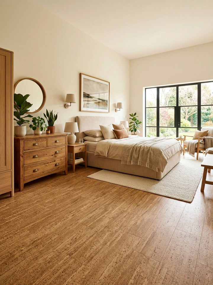 Sustainable Cork Flooring Bedroom - 30 bedroom floor ideas