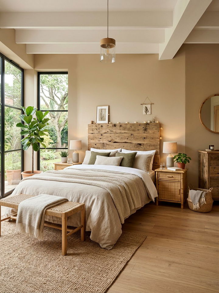 Sustainable Wood Bedroom Decor - 30 scandinavian beige bedroom ideas