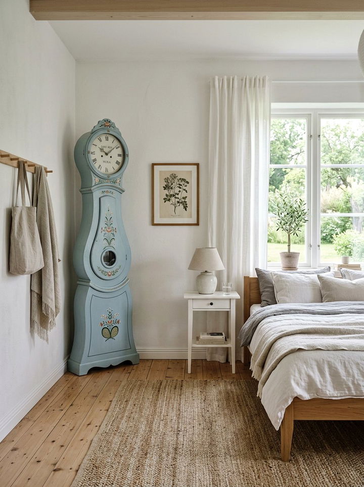 Swedish mora clock corner - 30 bedroom vintage clocks