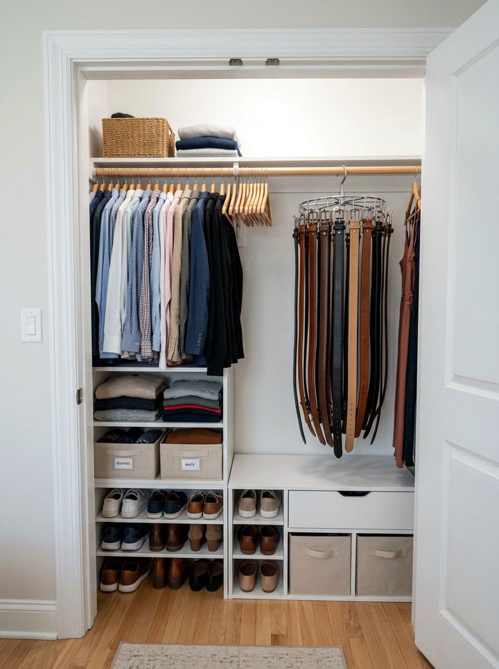 Swivel Belt Hook - 30 bedroom belt organizers