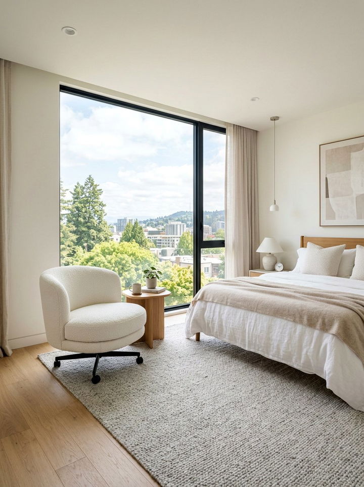 Swivel Chair - 30 bedroom seating arrangements ideas