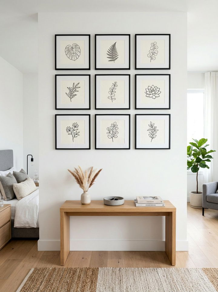Symmetrical Grid Frames - 30 bedroom picture frames