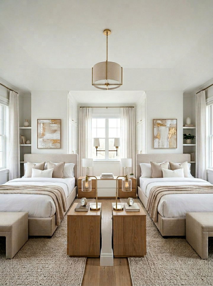 Symmetrical Room Layout - 30 shared bedroom ideas