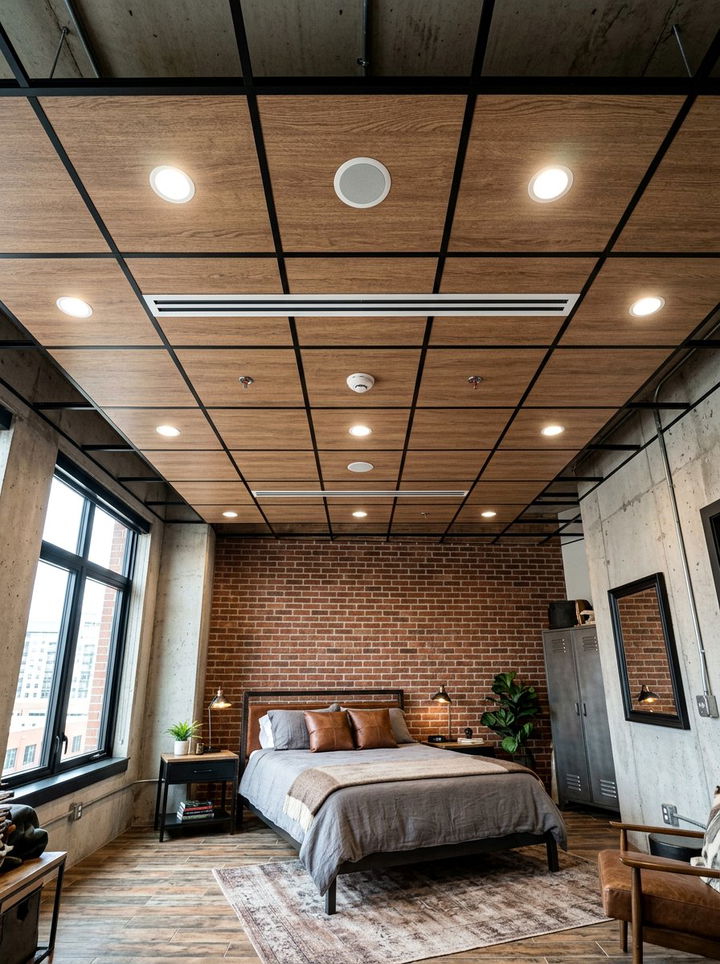 T Bar Ceiling - 30 bedroom ceiling designs
