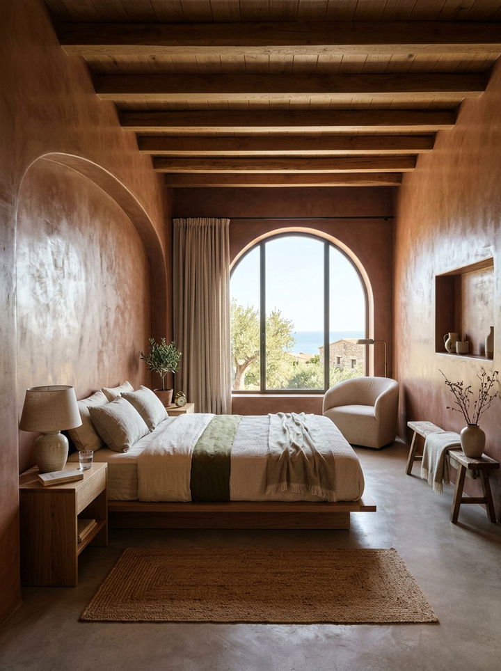 Tadelakt Wall Bedroom - 30 Tuscan bedroom ideas