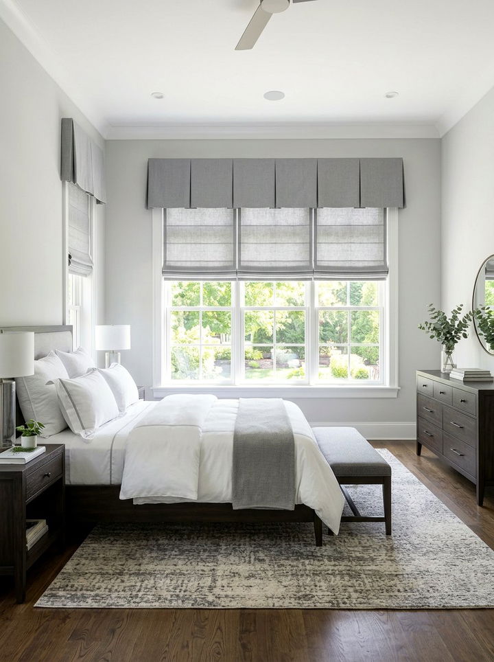 Tailored Box Pleat Valance - 30 bedroom window valances