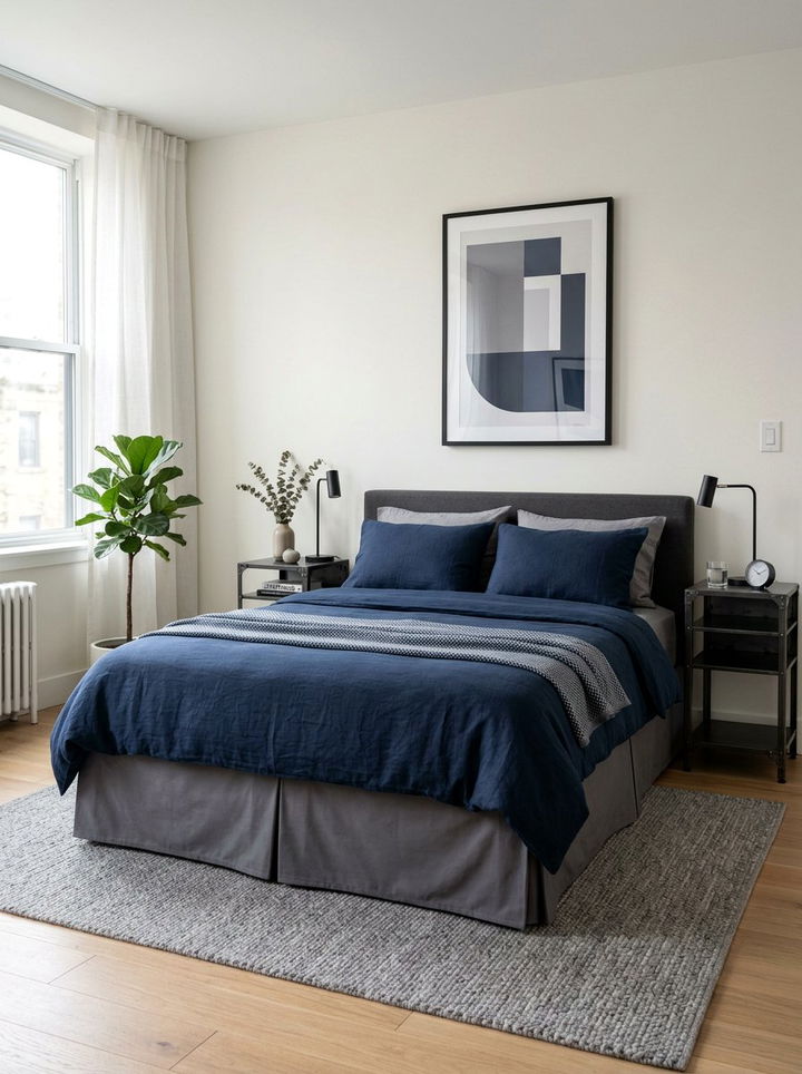 Tailored Grey Bed Skirt - 30 bedroom dust ruffles