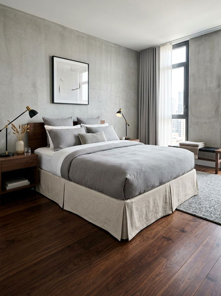 Tailored Linen Bed Skirt - 30 bedroom bed skirts