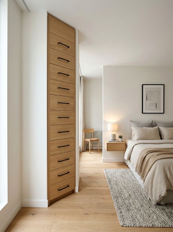 Tall Boy Built In - 30 bedroom built-in storage ideas