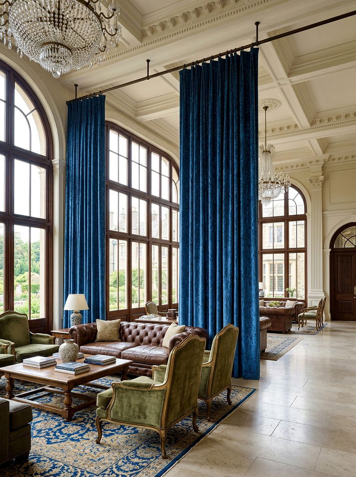 Tall Ceiling Divider - 30 bedroom curtain dividers