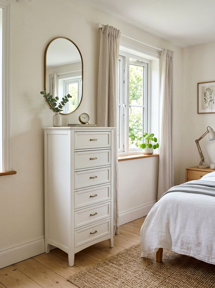 Tall Narrow Dressers - 30 small bedroom space storage ideas