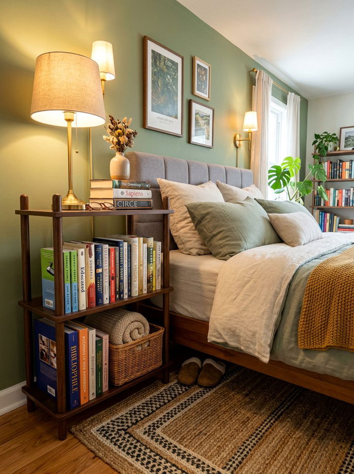 Tall Open Shelf Nightstand - 30 bedroom tall nightstands