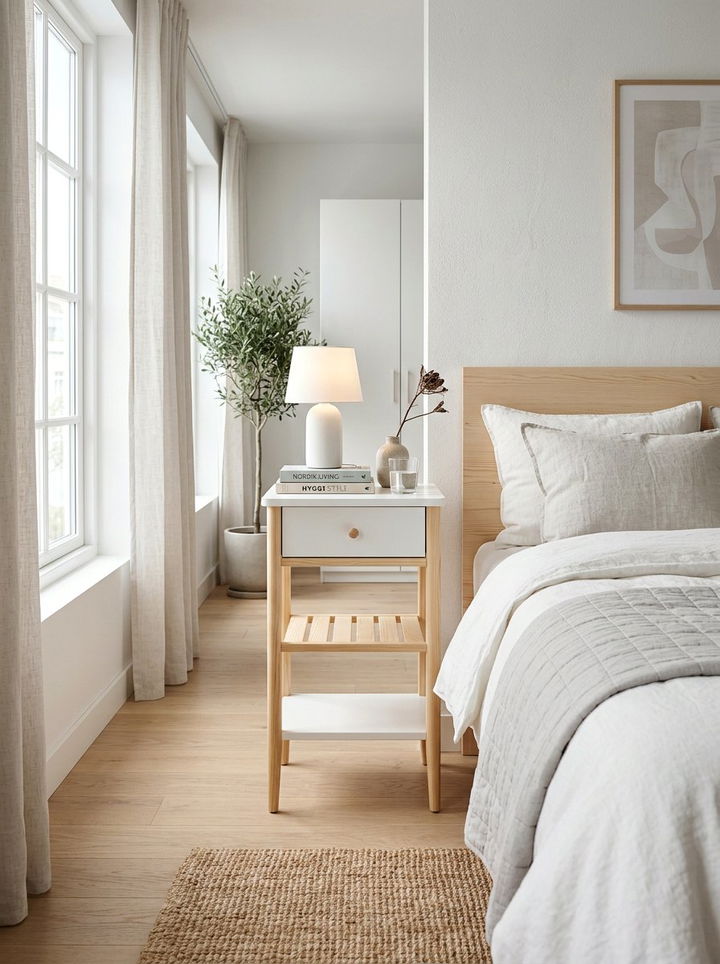Tall Scandi Nightstand - 30 bedroom tall nightstands