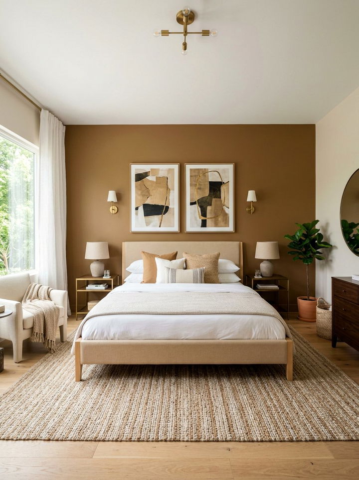 Tan Accent Wall Bedroom - 30 tan bedroom ideas
