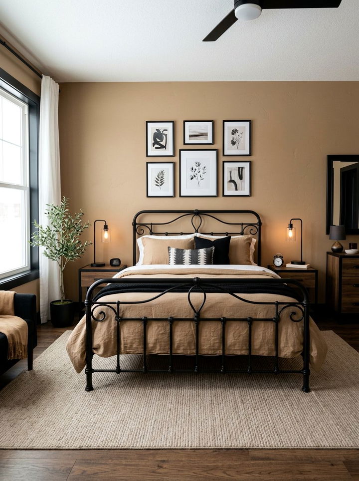 Tan And Black Bedroom - 30 tan bedroom ideas