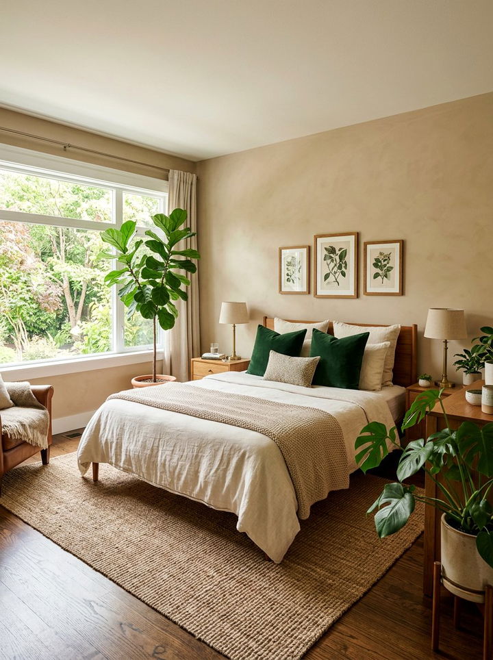 Tan And Green Bedroom - 30 tan bedroom ideas
