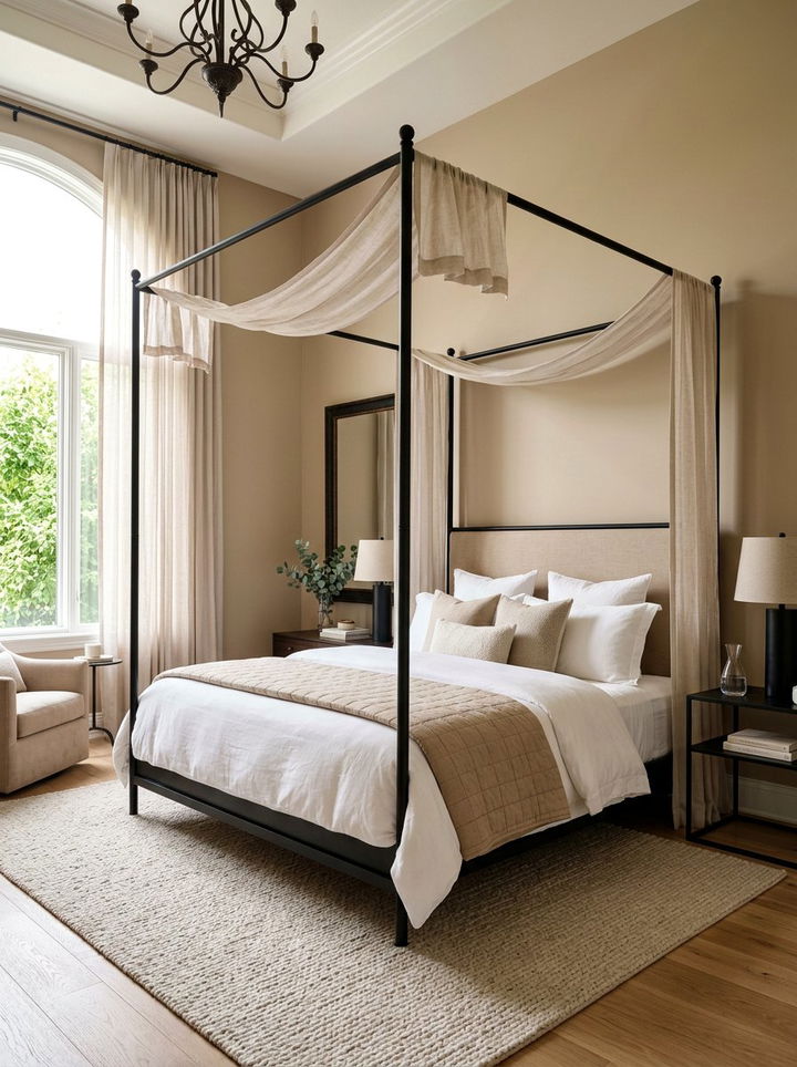 Tan Bedroom With Canopy Bed - 30 warm tan bedroom ideas