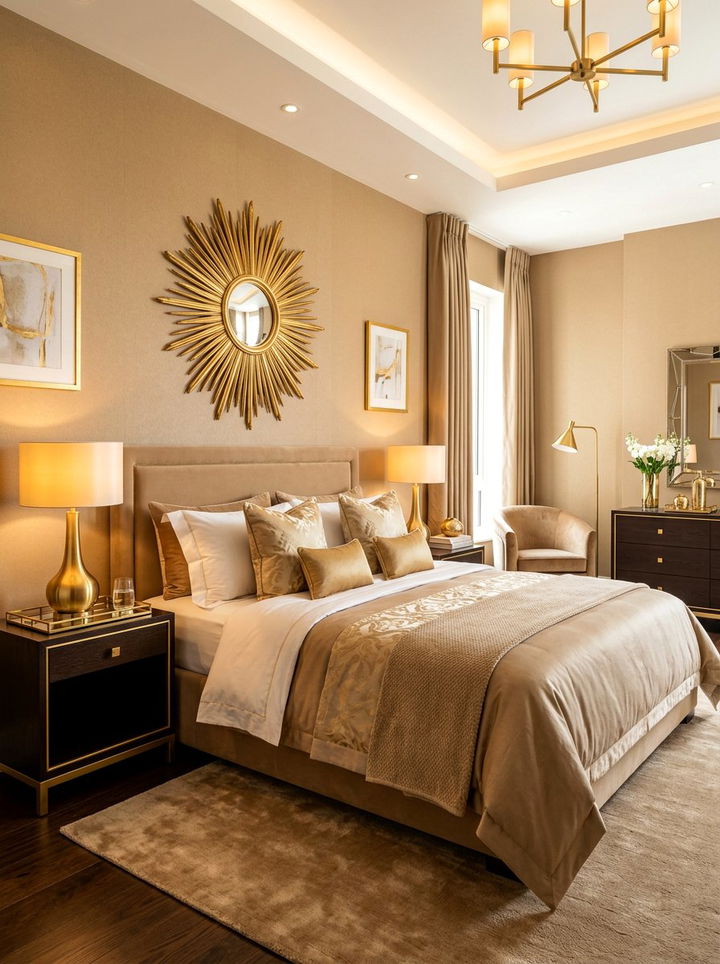 Tan Bedroom With Gold Accents - 30 warm tan bedroom ideas