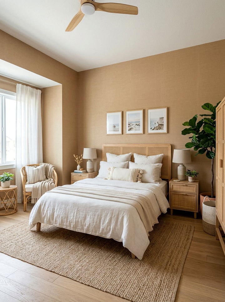 Tan and Off White - 30 brown and white bedroom color combo